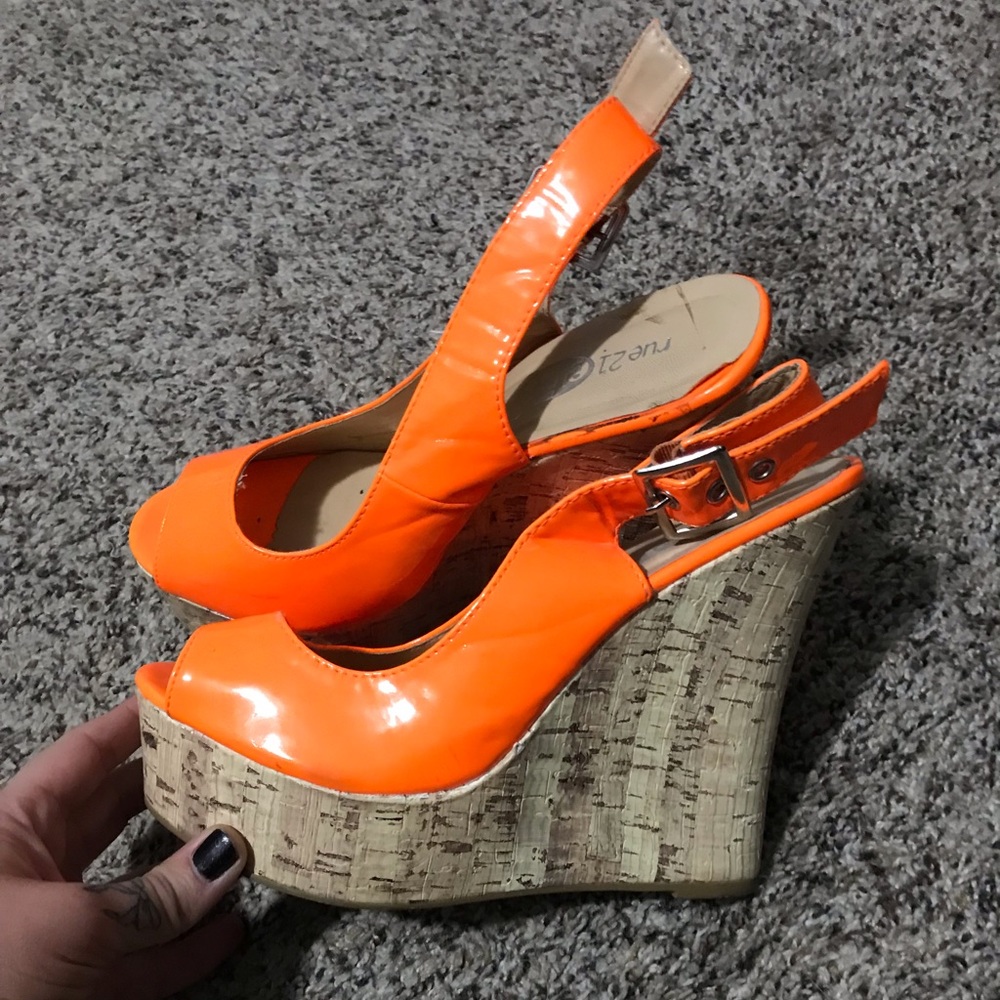 Bright orange wedges